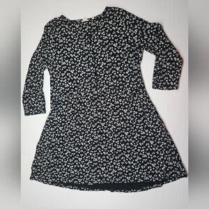 Fat Face Black and White‎ Floral Mini Dress